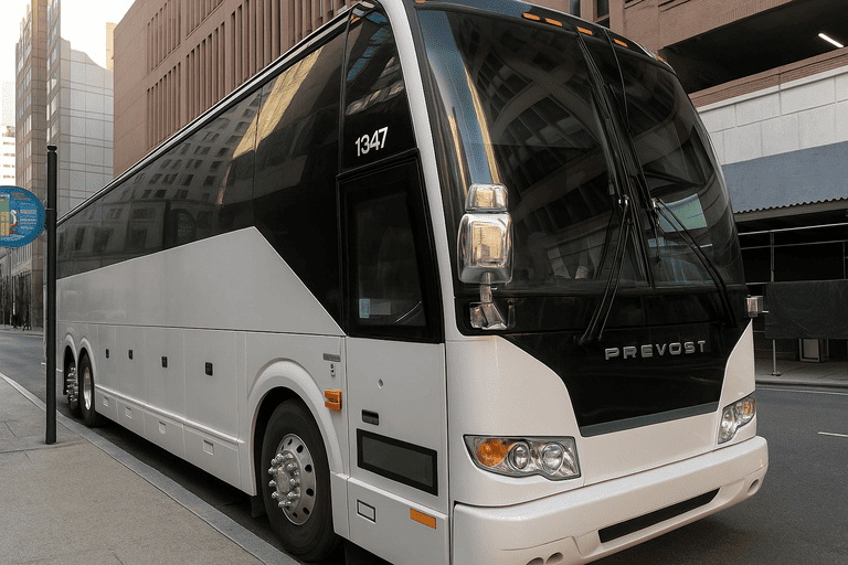 a Charter Bus Rental Iowa City coach bus